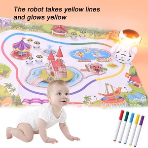 Induktion Smart Robot Spielzeug intelligente Zieh linie Spur nach Roboter Spielzeug mit Farbwechsel induktiv und 5 Stück Farb stift - Product Image 6
