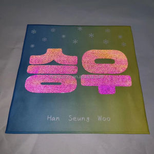 Bts kumaş afiş özelleştirilmiş renkli tezahürat afişler çift taraflı baskı bts konser sloganı havlu - Product Image 3