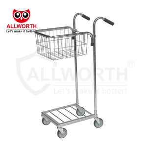 Kurulum olmadan 3 katmanlı çok fonksiyonlu 6 tekerlekli U tekne el arabası alışveriş arabası servis arabası - Product Image 5
