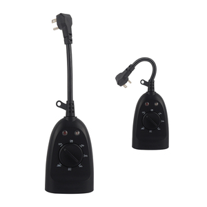 2 Grounded Outlet Waterproof Photocell Dusk to Dawn <strong>Light</strong> <strong>Sensor</strong> <strong>Timer</strong> Countdown <strong>Timer</strong> <strong>Timer</strong> for Garden - Product Image 1