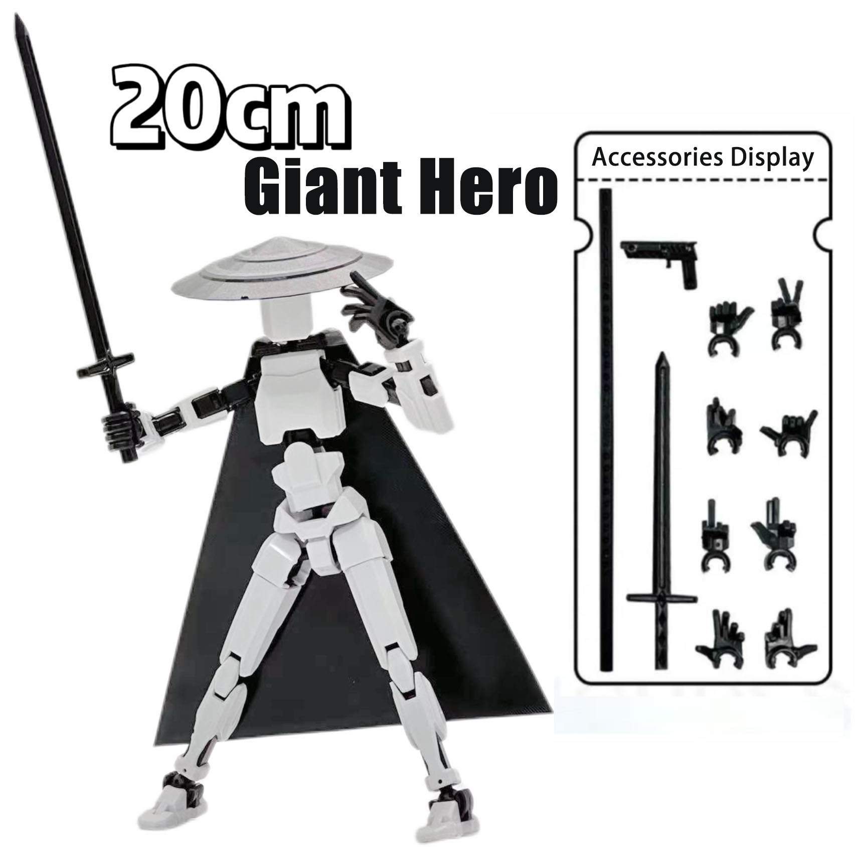 Grand voyage du héros de 20 cm-blanc