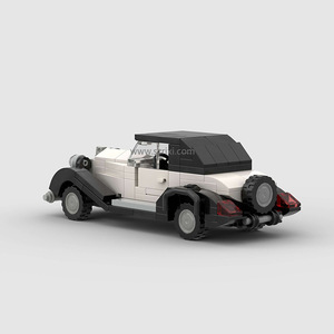 Sıcak satış MOC küçük klasik nostaljik araba modeli koleksiyonu DIY montaj tuğla oyuncaklar Boys için plastik yapı taşı setleri - Product Image 3