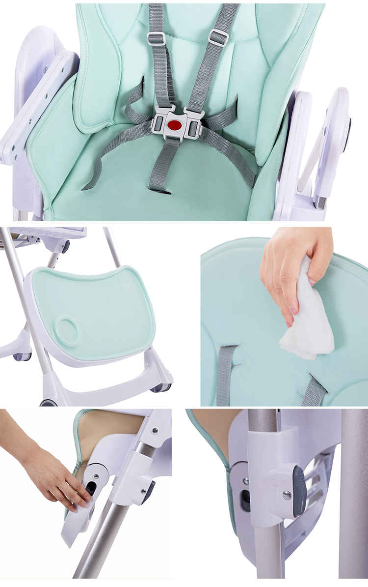 Factory wholesale good quality high chair baby feeding cheap price carbon steel frame baby high chair for baby 2-5 years old