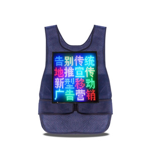 Güzel tasarım telefon APP düzenleme LED reklam mesajları gösteriliyor LED ceket LED yelek giyilebilir APP programlanabilir LED ekran ceket - Product Image 4