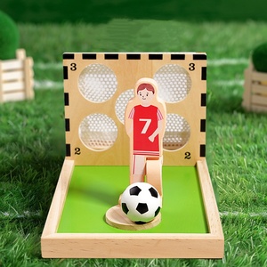 子供用木製クラシック卓上サッカーゲーム家族向けエクササイズハンドアイコーディネーションおもちゃ - Product Image 3