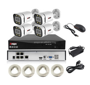 4MP 5MP POE闭路电视安全系统彩色vu IP NVR POE摄像机2K 4k户外全彩网络POE IP摄像机套件 - Product Image 1