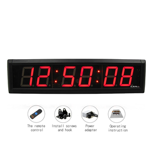 YIZHI GI6T-2.3R uso domestico 2.3 pollici 6 cifre digitale conto alla rovescia LED orologio da parete telecomando multifunzione Meeting Timer - Product Image 2
