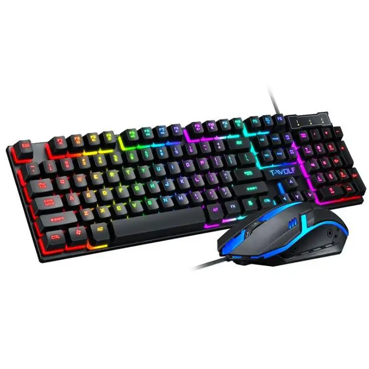 Teclado mecánico inalámbrico para videojuegos, dispositivo con retroiluminación RGB, envío directo