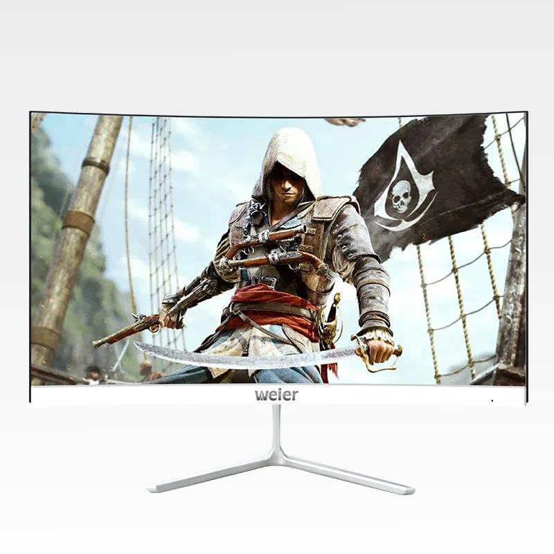 Weier-Monitor Led para videojuegos, pantalla curva de 27 pulgadas, 4K, 144Hz, para ordenador