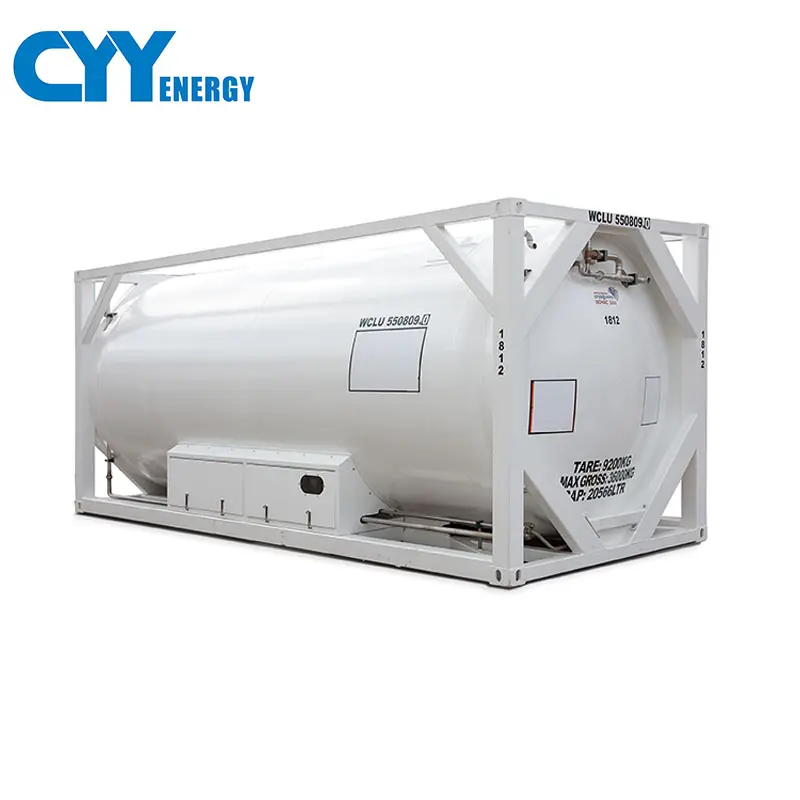 Orta LOX LIN LAR LCO2 LNG, LPG konteyner tankı Iso tank konteyner fiyat