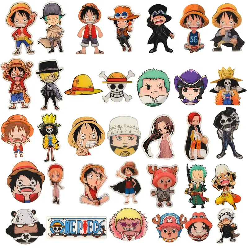 Listo para enviar LOGO personalizado Ropa Dibujos animados One Piece Monkey D Luffy Esmalte duro Alfileres acrílicos