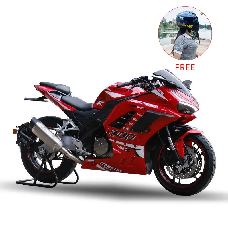 Sıcak satış 400cc yarış motosiklet çift silindirli su soğutma için yüksek kaliteli benzin motosiklet uzun menzilli ucuz motosiklet bir