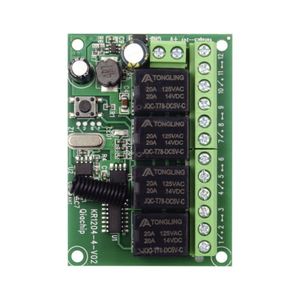 433MHz Empfänger Drahtloser Fernbedienung schalter Motors teuerung DC 6V 12V 24V 30V 4 Gangs Relais modul Sender Diy - Product Image 2