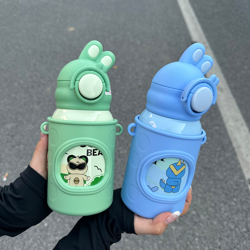 Seaygift Personalized Gift <strong>Crooked</strong> Rabbit Ear Insulated <strong>Cup</strong> for Kids Camping Outdoor Stainless Steel Flask Thermos Water Bottle - Product Image 6