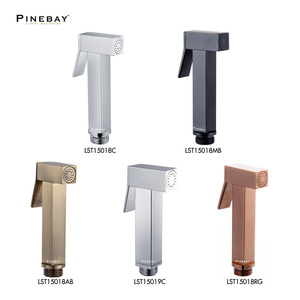 PINEBAY มือถือปรับความดันโถก๊อกน้ําผ้าอ้อมทองเหลือง Sprayer ชุดท่อและอ่างล้างจานห้องน้ํา - Product Image 4