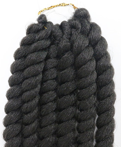 Mới Lạ Bán Buôn Afro Pre Passion Twist Mùa Xuân Mambo Xoắn Tổng Hợp Mở Rộng Crochet Tóc Mảnh Bím Tóc Cho Phụ Nữ Màu Đen - Product Image 2