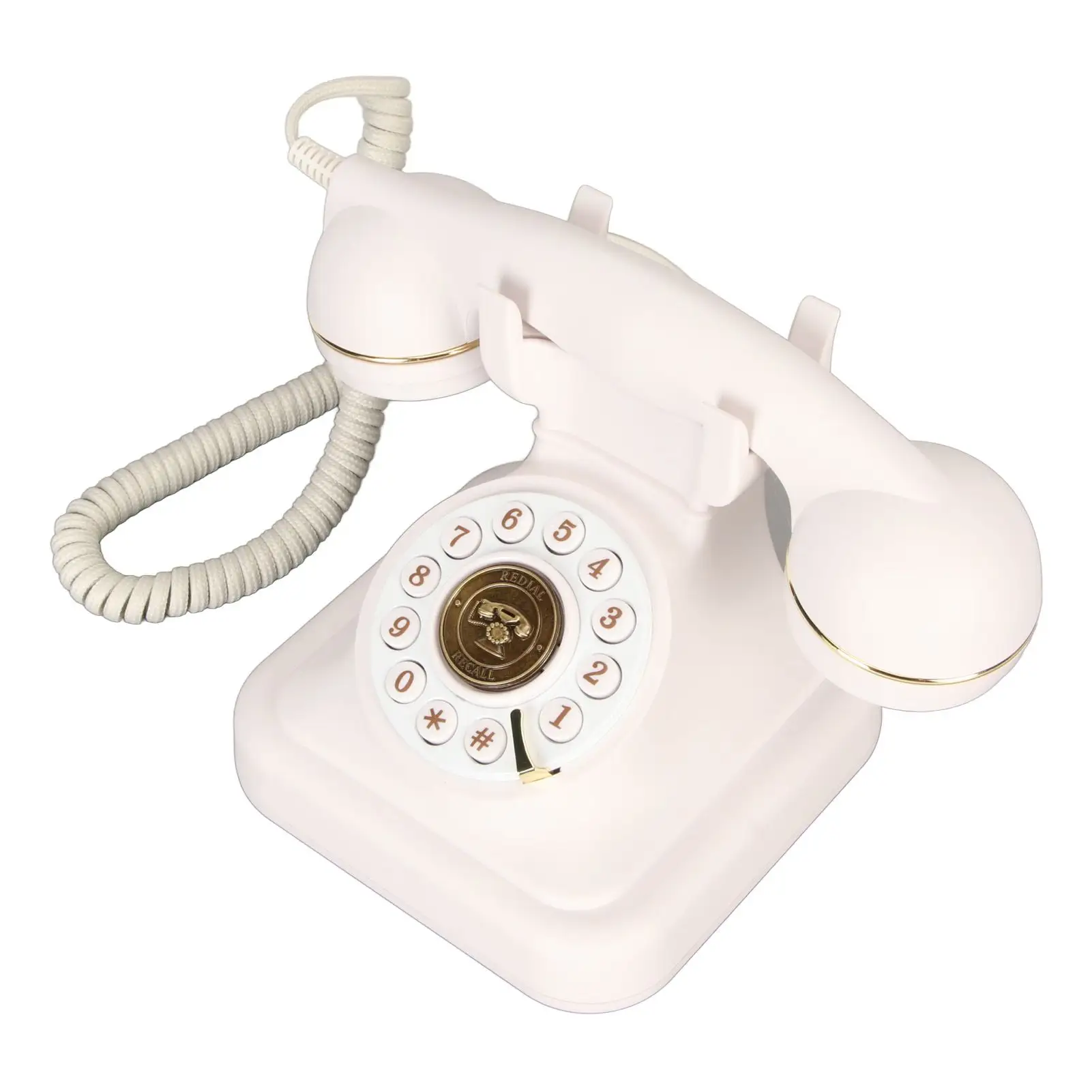 Retro Festnetz telefon Altmodisches Vintage dekoratives Telefon Big Button Corded Fixed Phone für Home Hotel Business