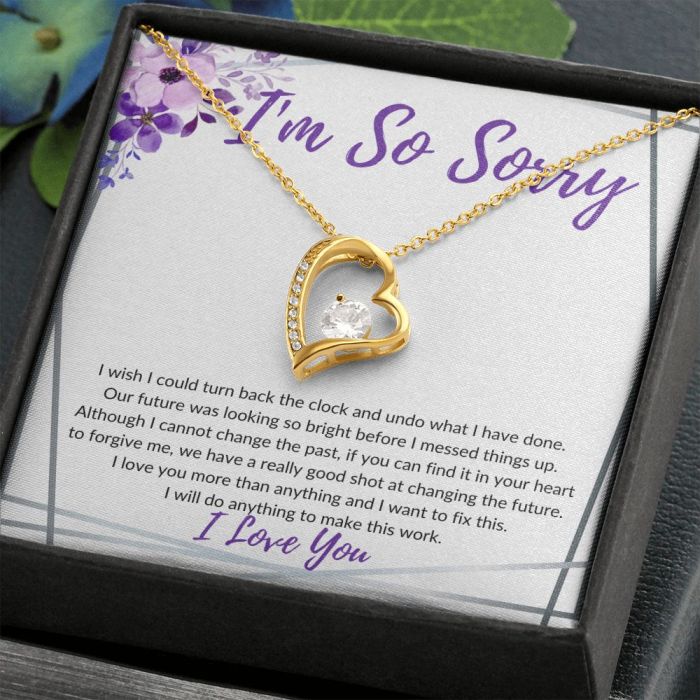 Card + Gold Necklace (LED Light Box)