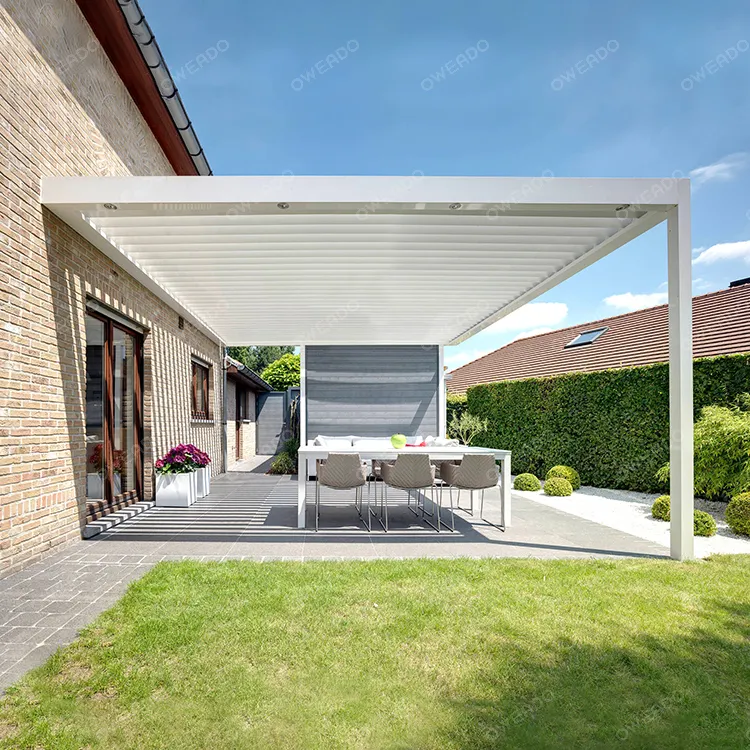 New Design luxury pavilion waterproof Anti-UV poly roof garden gazebo