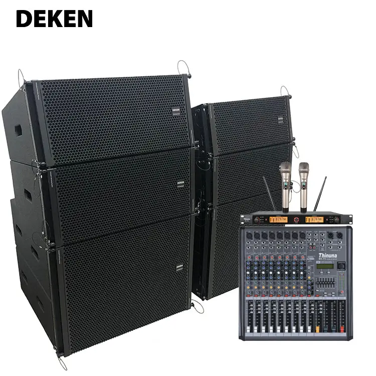 Deken SHOW L210 Venta caliente Buena calidad Dual 10 "pulgadas 2 vías Powered Line Array Altavoces profesionales para el rendimiento