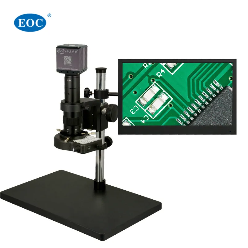 EOC-microscopio electrónico de reparación con monitor de 13 pulgadas, H-D-M-I de vídeo eléctrico industrial, SMT, PCB, bajo precio