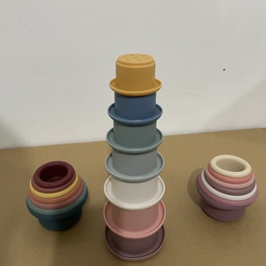 7 Món Đồ Chơi Cốc Xếp Chồng, Đồ Chơi Cốc Làm Tổ, Đồ Chơi Tắm Cho Bé & Đồ Chơi Xây Dựng Để Phát Triển Giáo Dục Sớm Đồ Chơi Montessori Tốt Nhất - Product Image 1