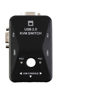 Hot Sale <strong>2</strong> Port VGA USB <strong>KVM</strong> <strong>Switch</strong> Splitter Auto Controller Keyboard Mouse Printer Up To 1920*1440