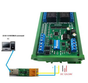 Eletechsup R4D6F20 4-20MA Corriente IN 20 Salida de interruptor 2 Entrada PNP 0-10V Voltaje Entrada analógica RS485 Modbus RTU PLC Módulo IO - Product Image 4