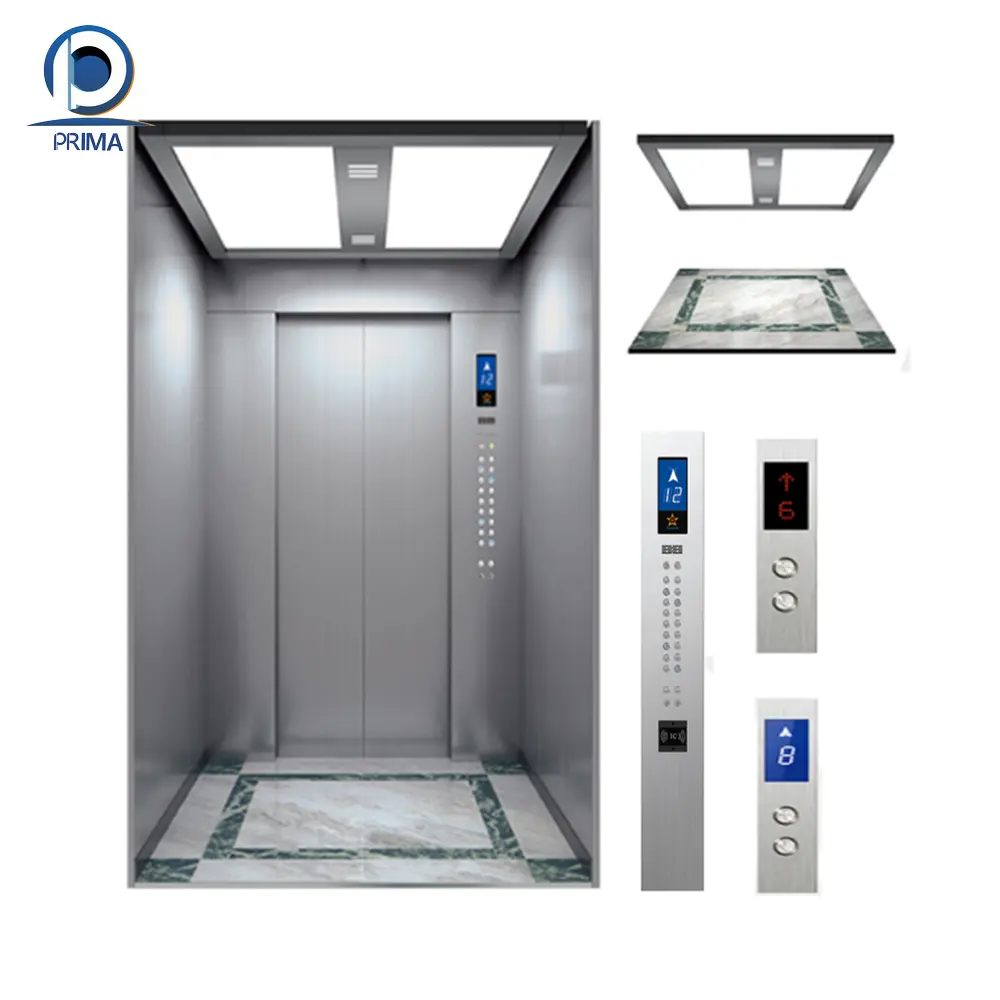 2023 China Prima Fancy Design And Easy Installation Escalator Passengers Goods Elevator Lift For Villa Hospital Hotel