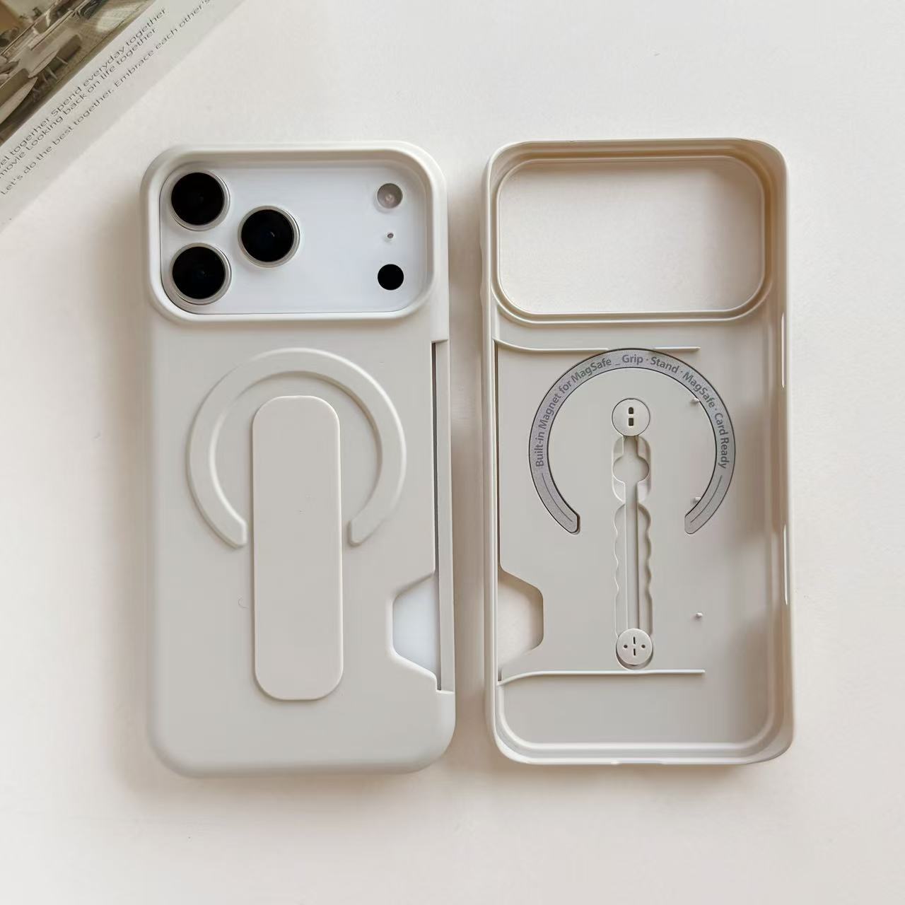 Support télescopique gris clair de lune pour sangle.