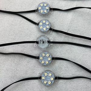UCS2904 <strong>IC</strong> RGBW <strong>LED</strong> <strong>Pixel</strong> <strong>Module</strong>;DC24V 20pcs/set 40mm Diameter,IP68;1.8W;IP68 Rated;black Wire;20cm Wire Spacing;clear Flat case - Product Image 3