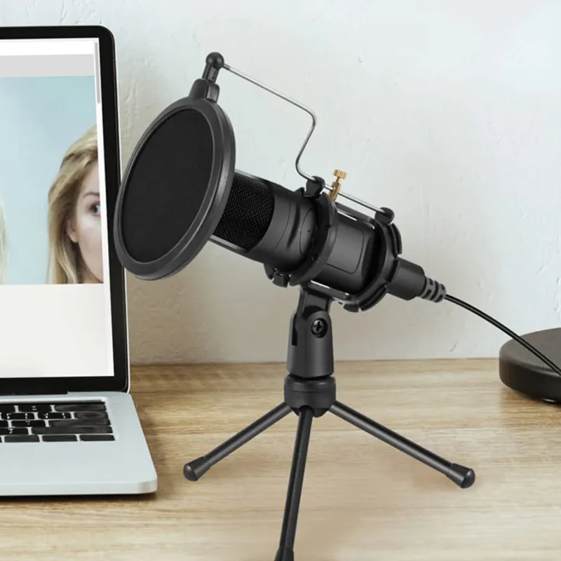 Karaoke Studio Opname Microfoon Stand Baifeili Estudio Usb Record Studio Mic Usb Condensator Microfoon Voor Streaming