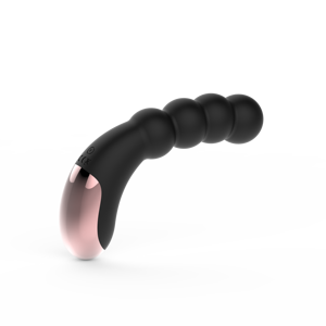 DELITE VIBES Bendable Anal Vibrator G-Spot Dildo Platinum Silicone Wand Handheld Adult <strong>Sex</strong> Toys <strong>Discreet</strong> OnlyFans Black Curve