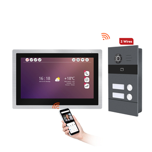 10,1-Zoll-PoE-Video-Gegensprechanlage Wasserdicht mit Nachtsicht-Tuya-App-Internet verbindung für Villa und Gebäude - Product Image 1