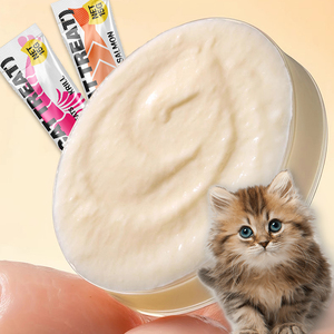 Lickable <span class=keywords><strong>Cat</strong></span> Creamy Sticks Premium Real Meat Skin Coat Care com Óleo de Peixe Fácil Digestão Private Label OEM Fabricante - Product Image 1