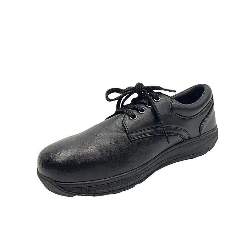 Toe Casual Chaussures de sécurité Chaussures Arabie Saoudite Fonctionnel Antidérapant En Acier Cuir pour Homme Travailleurs Noir EVA PU Personnalisé Unisexe