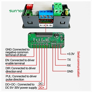 Schrittmotor treiber und-steuerung, Vorwärts-und Rückwärts steuerung Antriebs winkel Impuls drehzahl SPS Serielle Kommunikation, DC 5 ~ 30V/4A - Product Image 4