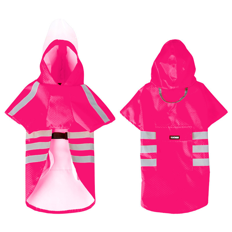 Capucha de PVC mejorada, color rojo rosado.