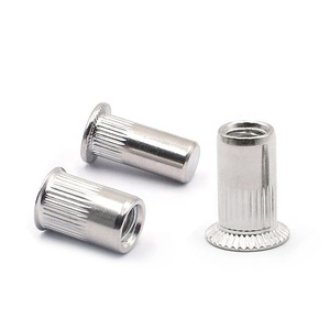304 Stainless Steel Flat Head Riveted <strong>Nut</strong> Inches 6-32 5/16 3/8 1/4 1/<strong>2</strong> Metric M3 M 4 M5 M6 M8 M10 M12 <strong>Rivet</strong> <strong>Nuts</strong> - Product Image 2