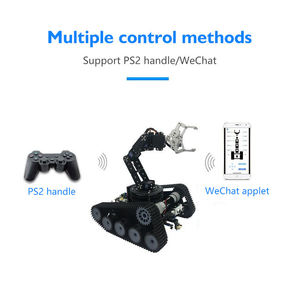 Open Source Intelligent Crawler Roboterarm Kit mit 6 Grad Freiheit Hindernis vermeidung & Trolley Competition Set