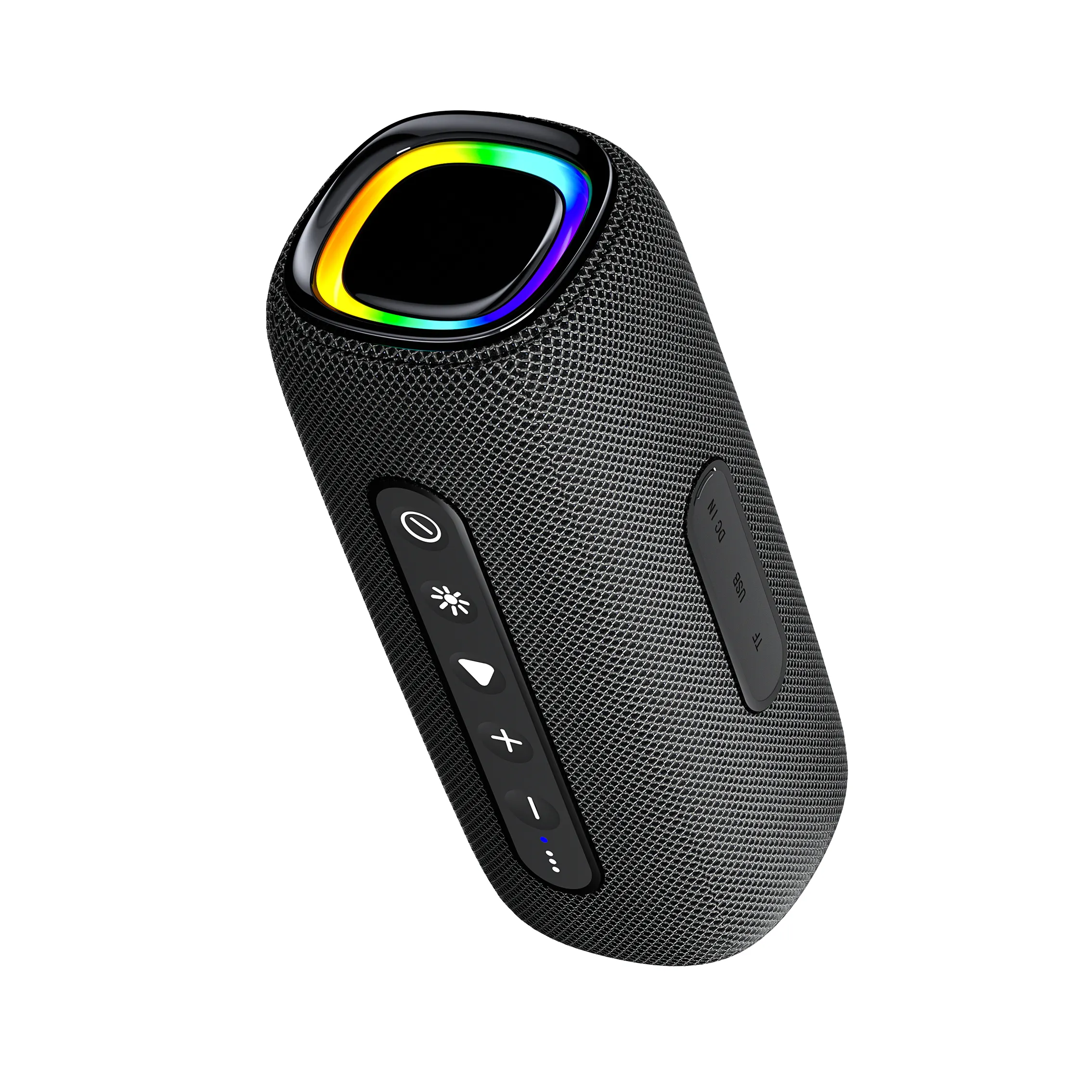 Altavoz RGB Bluetooth impermeable, tarjeta TF, portátil, de tela, para exteriores, estéreo, Bluetooth