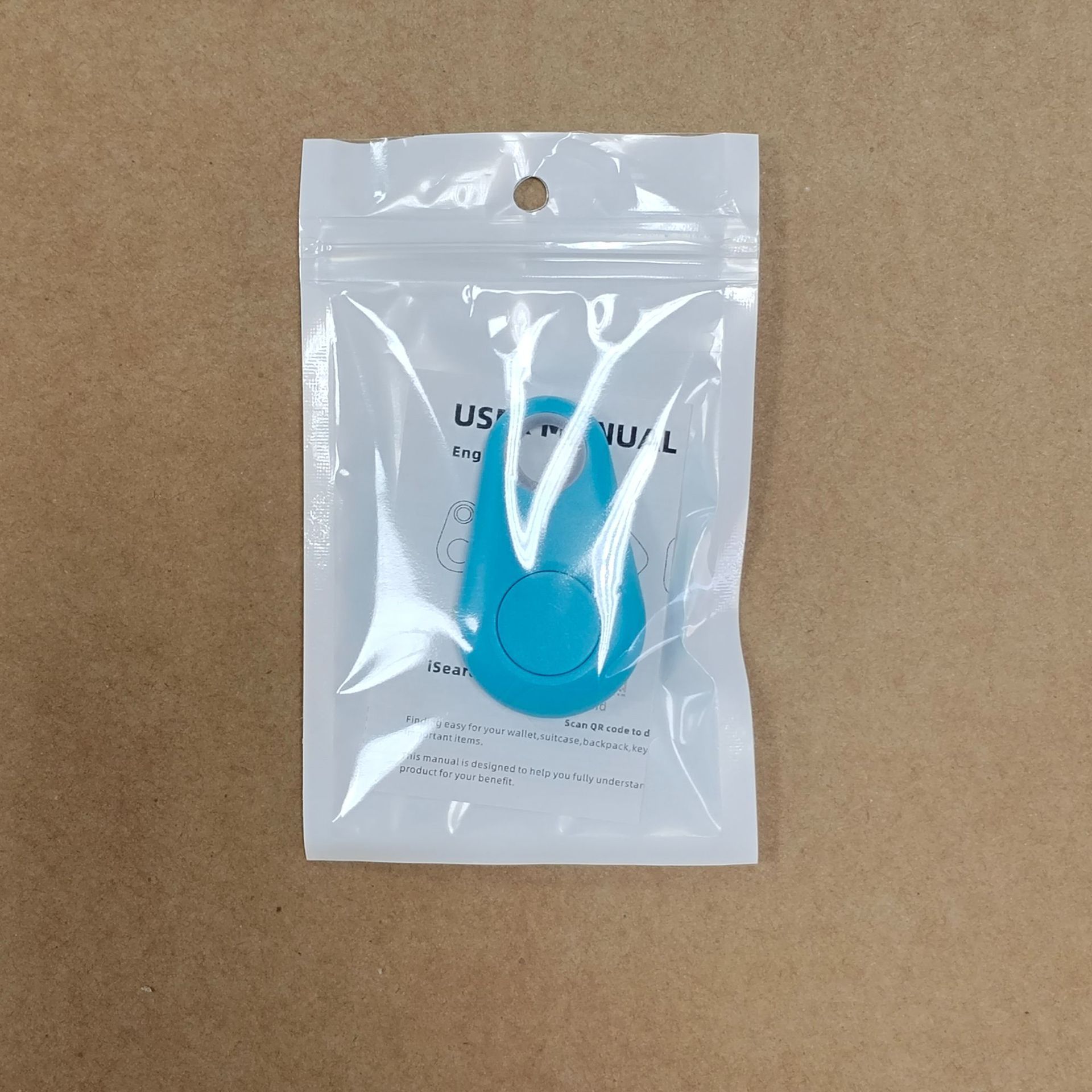 Instrucciones para la bolsa nacarada azul celeste.
