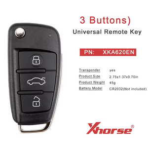 Audi A6L 2. Nesil kablolu anahtar 3 düğmeler için arayüz XKA620EN evrensel uzaktan anahtar - Product Image 2