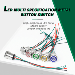 LVBO led in metallo interruttore a pulsante colore argento interruttore a pulsante impermeabile pulsante verso l'alto verso il basso - Product Image 2