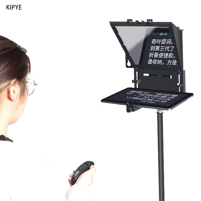 KIPYEQ3ポータブルプロンプター音声テレプロンプター適用可能な一眼レフカメラ録画およびスマートフォンIpad用ライブビデオテレプロンプター