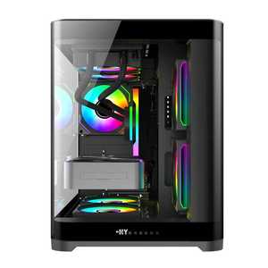 LY Curved New PC Chasis Barato Computadora Gamer Gabinete Torre media Computadora de escritorio Caja Gaming Pc - Product Image 2