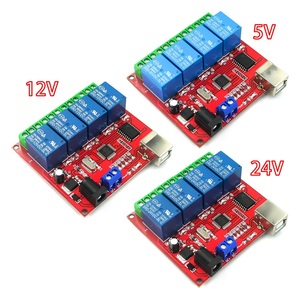 5V 12V 24V 4 Channel USB Relay Control Switch Programmable <strong>Computer</strong> Control For Smart Home PC Intelligent <strong>Controller</strong> - Product Image 1
