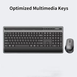 Combo de teclado y ratón inalámbricos de 2,4G con soporte para tableta de teléfono para computadora, computadora portátil, PC, Chromebook, Windows - Product Image 5