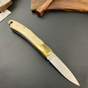 M390 bıçak cep bıçak öküz kemik kolu ile katlanabilir Mini kesici meyve dayanıklı katlanır meyve bıçağı için uygun kutu - Product Image 5