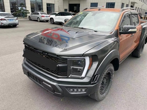 C-For F-o-r-d Ranger * Accessories F-o-r-d Ranger T6 T7 T8 2012-2019 Upgrade to F150 Raptor Facelift Front Bumper Hood Fenders